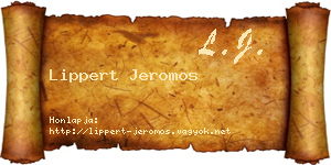 Lippert Jeromos névjegykártya